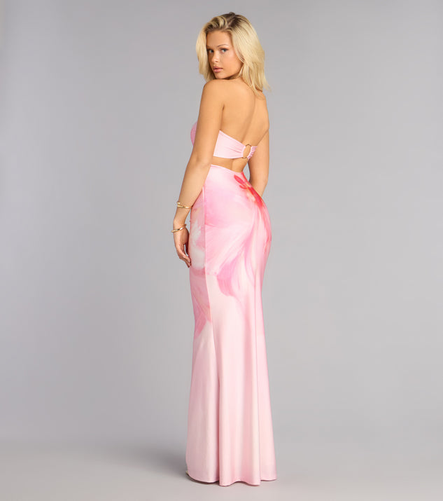 Windsor Roxanna Floral Print Strapless Mermaid Dress - Image 2