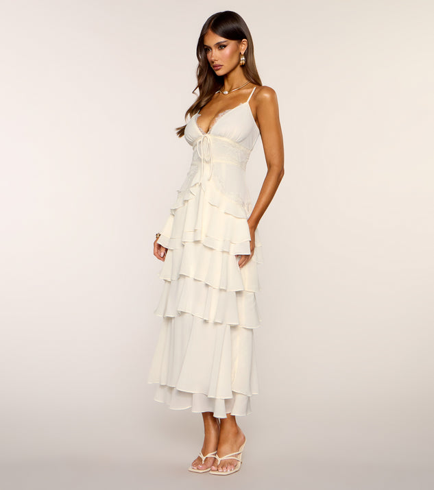 Windsor RSVP Ruffle Chiffon Maxi Dress - Image 3
