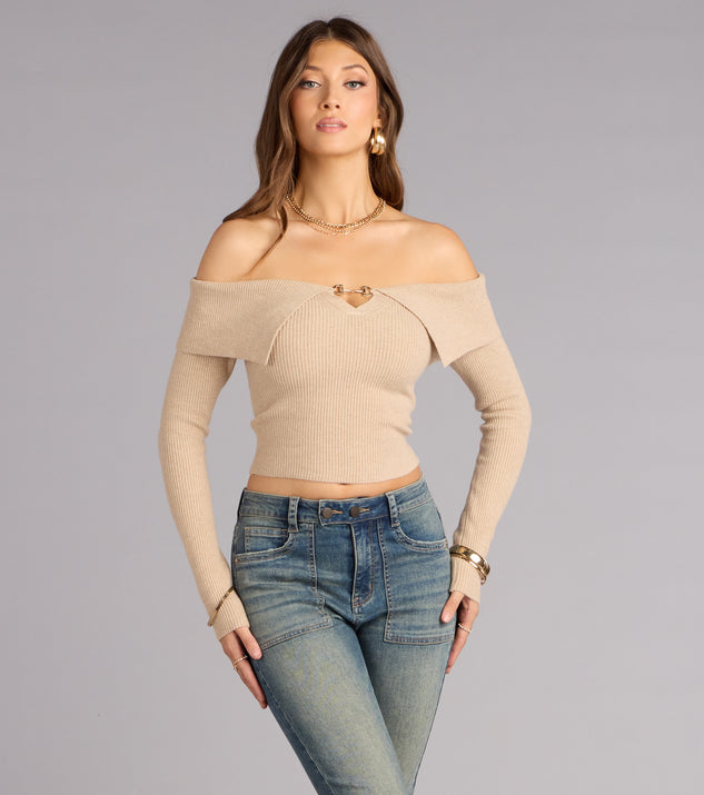 Windsor Saddle Chic Off Shoulder Top - Image 2