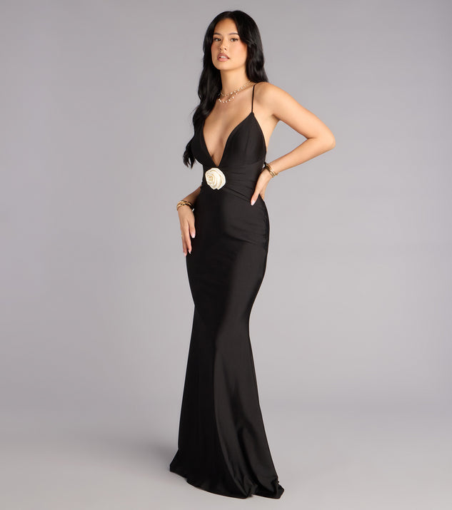Windsor Sage Rosette Mermaid Formal Dress - Image 2