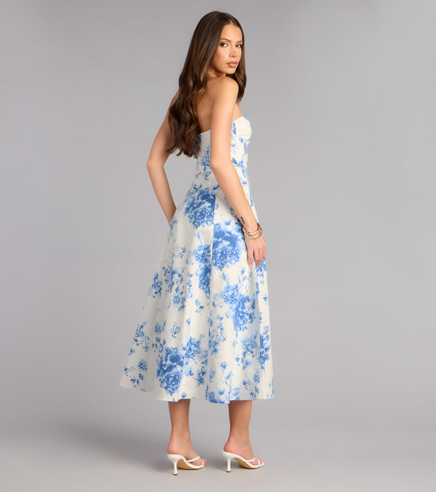 Windsor Sandra Floral A-Line Midi Formal Dress - Image 2