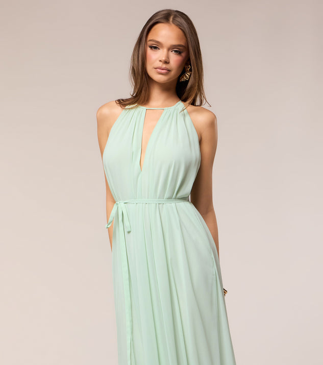 Windsor Sarah Chiffon Ruffle A-Line Formal Dress - Image 3