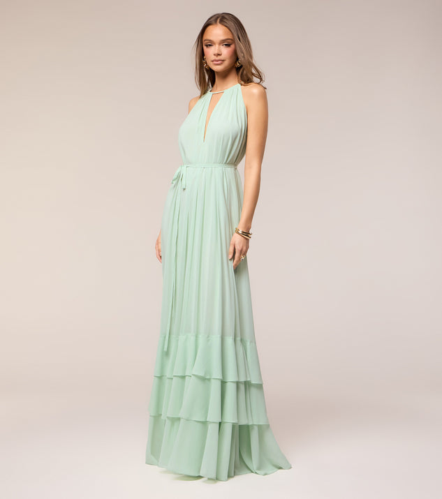 Windsor Sarah Chiffon Ruffle A-Line Formal Dress - Image 2