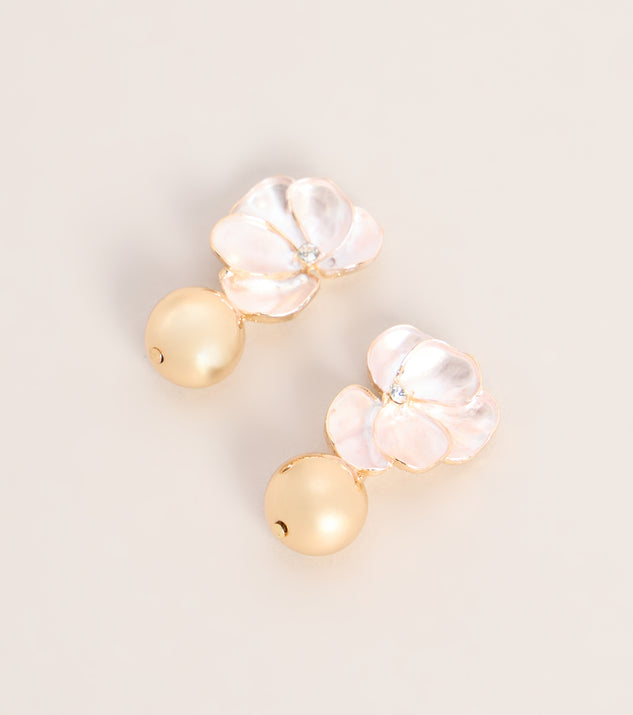 Windsor Sculpted Bloom Drop Earrings - Image 2