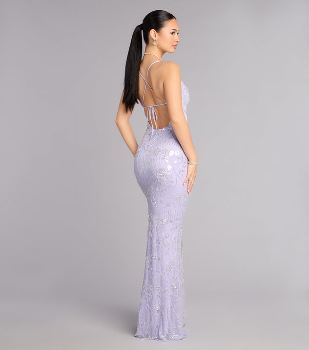 Windsor Sera Formal Sequin Beaded Mermaid Dress - Image 3