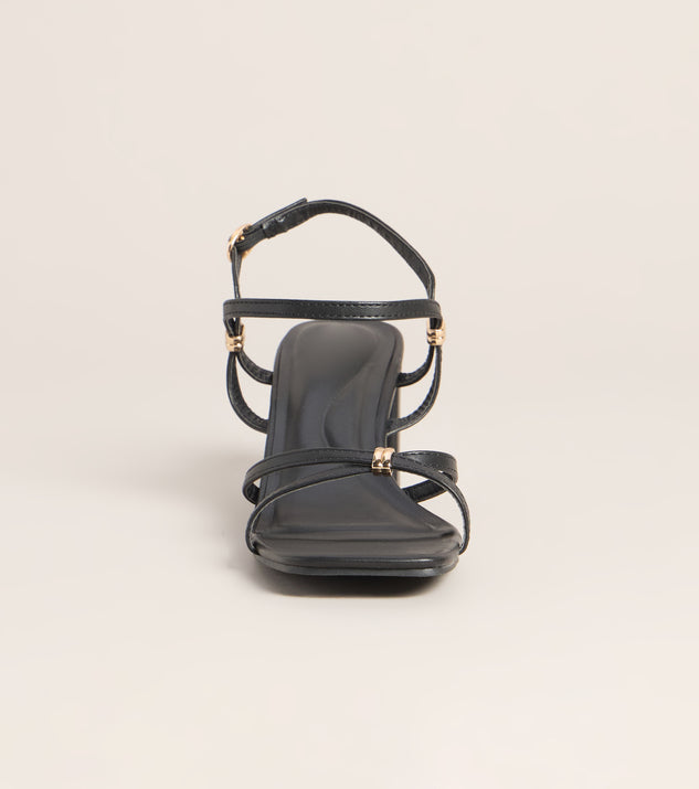 Windsor Serving Edge Faux Leather Strappy Block Heels - Image 3