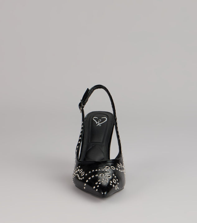 Windsor Sharp Plans Only Grommet Slingback Heels - Image 3