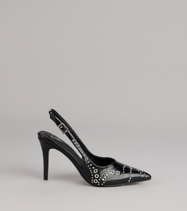 Windsor Sharp Plans Only Grommet Slingback Heels - Image 2