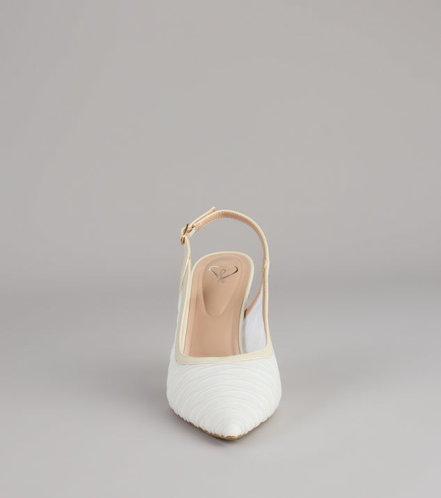 Windsor Sheer Chic Tulle Sling-Back Pumps - Image 3