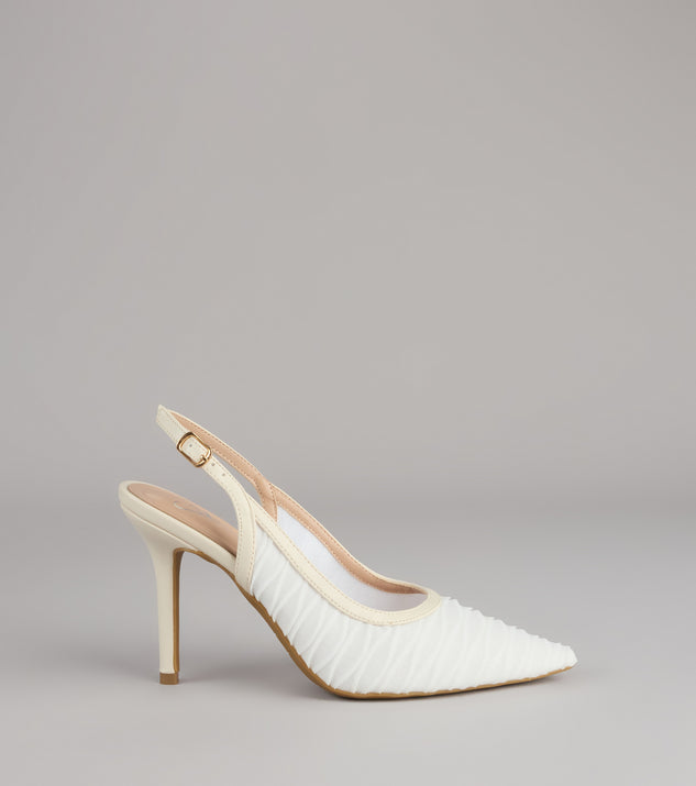Windsor Sheer Chic Tulle Sling-Back Pumps - Image 2