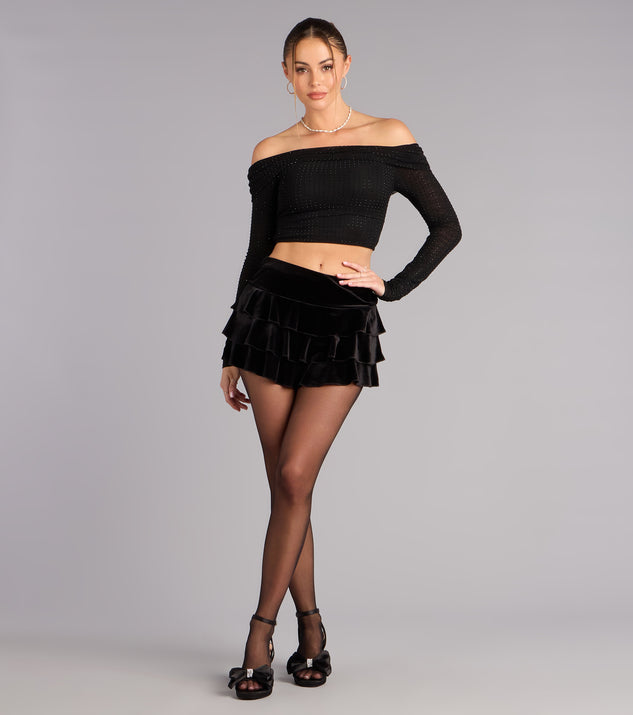 Windsor Shimmer Ease Off-The-Shoulder Top - Image 3