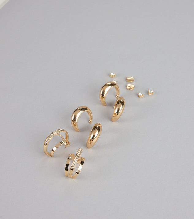 Windsor Shimmer Stack Mixed Earring Pack - Image 2