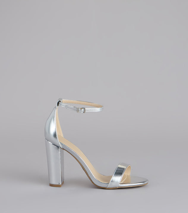 Windsor Shine On Cue Metallic Block Heels - Image 2
