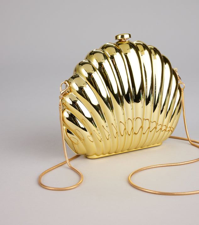 Windsor Shoreline Shine Metal Shell Clutch - Image 3