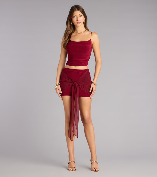 Windsor Silky Move Cowl Neck Crop Top - Image 3