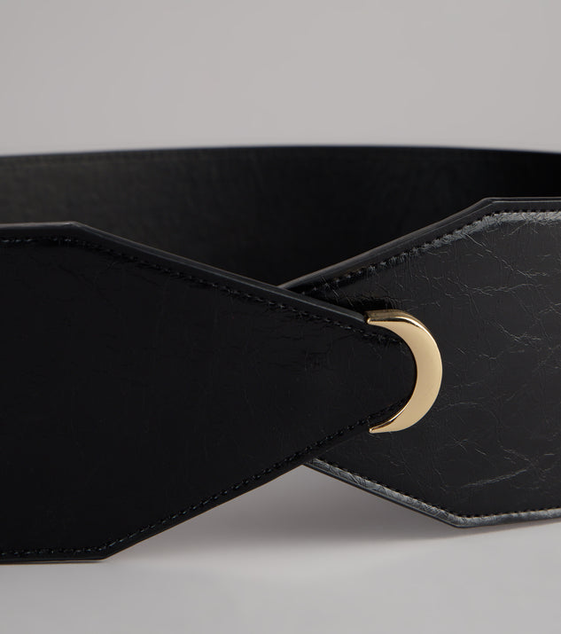 Windsor Sleek Finish Faux Leather Stretch Belt - Image 3