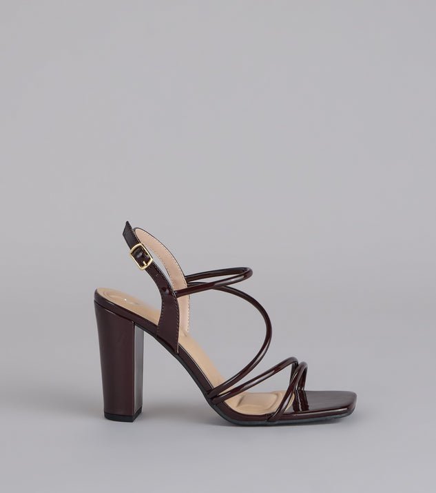 Windsor Sleek Lines Strappy Block Heels - Image 2