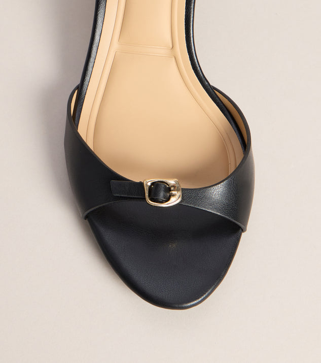 Windsor Sleek Little Buckle Kitten Heels - Image 3
