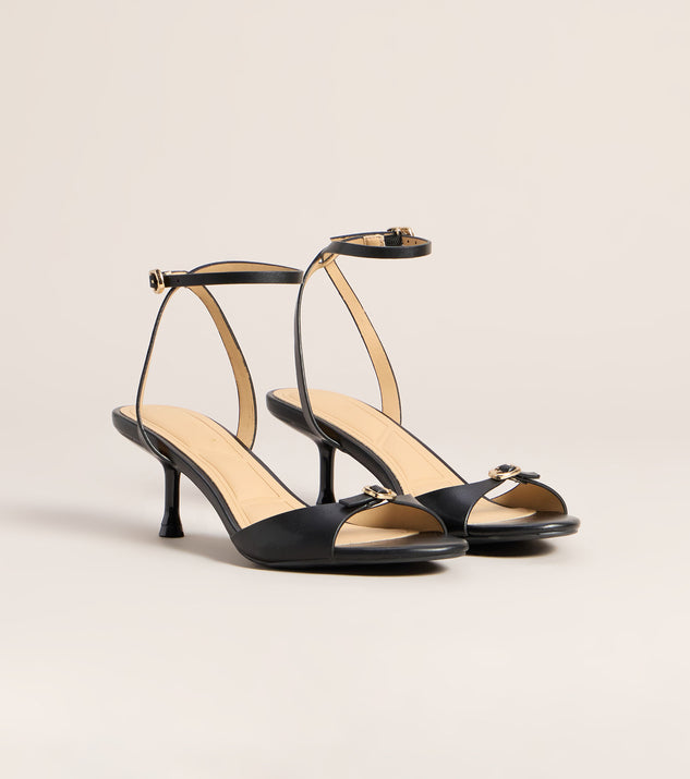 Windsor Sleek Little Buckle Kitten Heels - Image 2