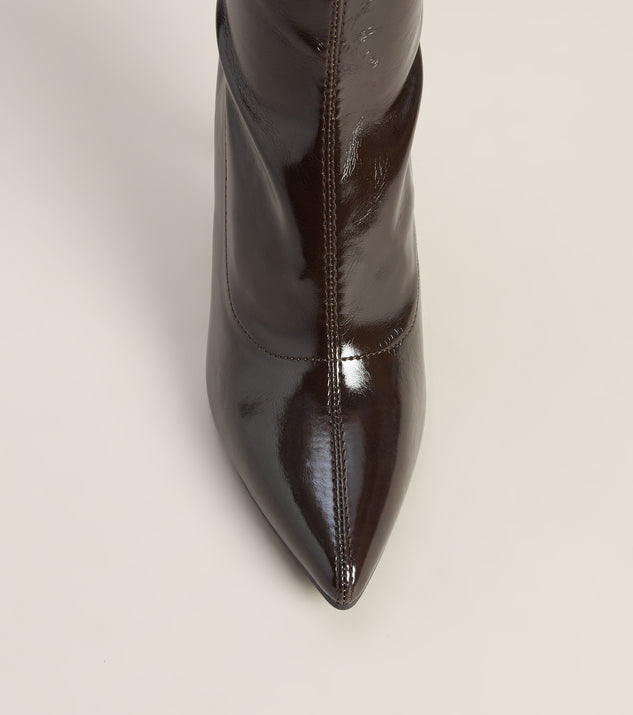 Windsor Sleek Stride Faux Leather Stiletto Booties - Image 3