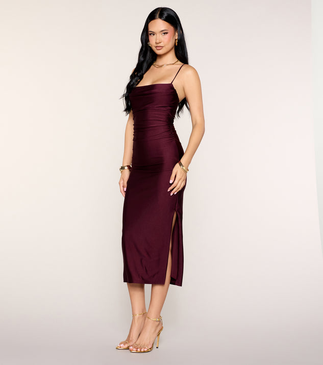 Windsor Slit Appeal Bodycon Midi Dress - Image 3