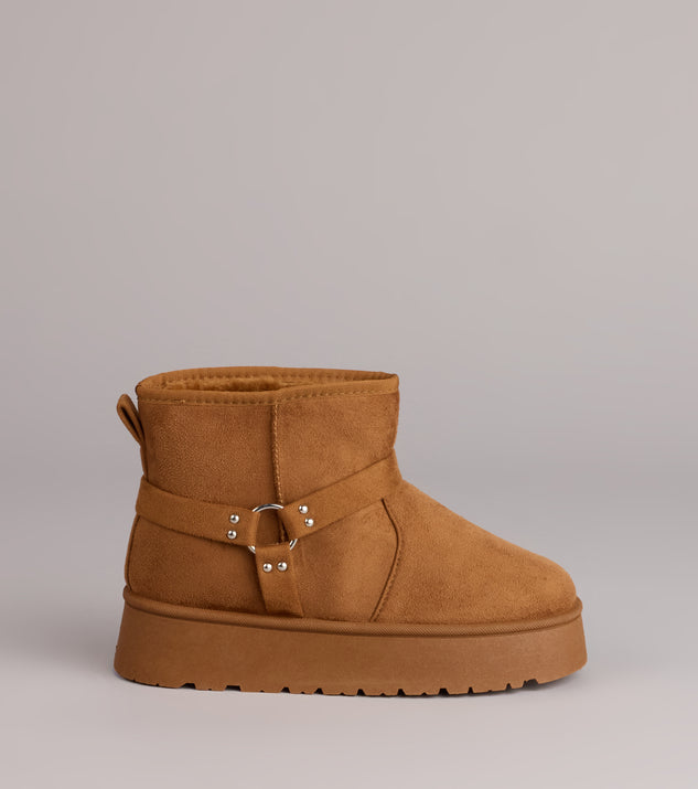 Windsor Snuggle Steps Faux Sherpa Platform Booties - Image 2