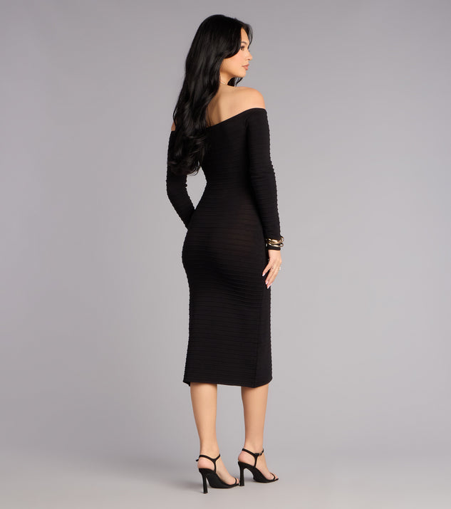 Windsor So Alluring Off-The-Shoulder Cutout Midi Dress - Image 2