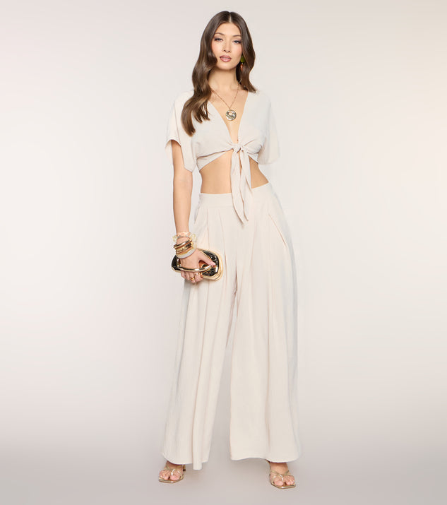 Windsor Soft Breeze Tie-Front Crop Top - Image 2