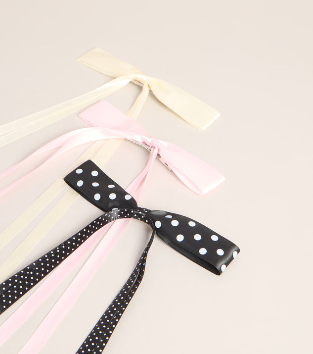 Windsor Soft Plans Satin Bow Hair Clips - Image 3