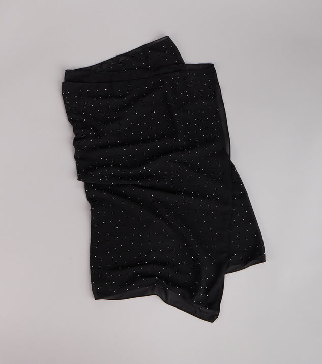Windsor Soft Sparkle Rhinestone Chiffon Scarf - Image 3