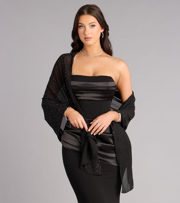 Windsor Soft Sparkle Rhinestone Chiffon Scarf - Image 2