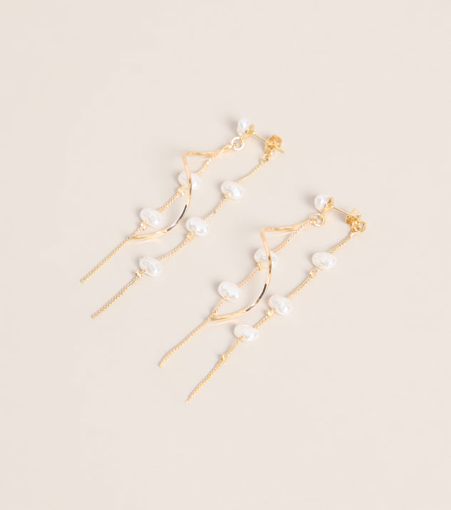 Windsor Soft Spoken Drama Pearl Drop Earrings - Image 3