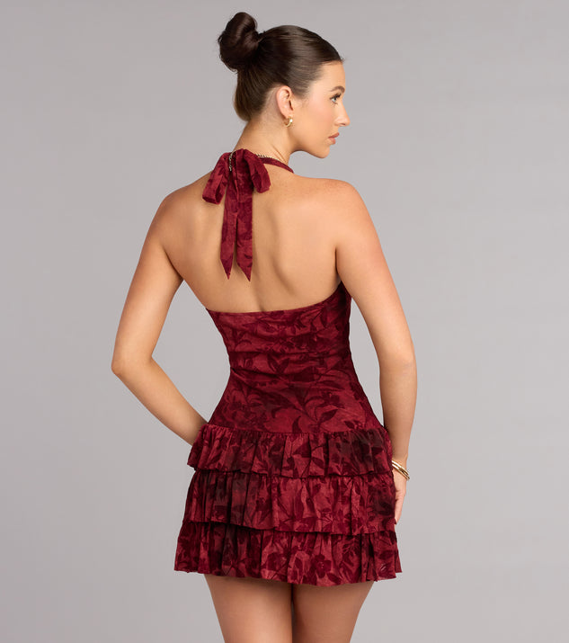 Windsor Soft Spotlight Halter Skater Dress - Image 2