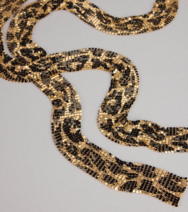 Windsor Spark Of Chic Leopard Print Skinny Scarf - Image 3