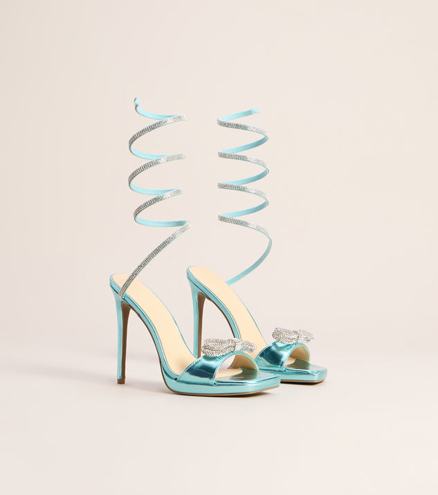 Windsor Spiral Sparkle Bow Stiletto Heels - Image 2