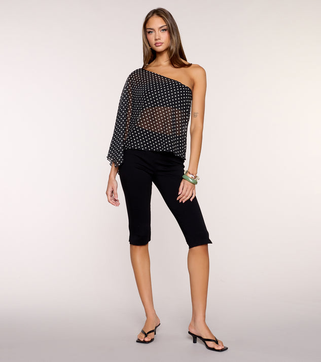 Windsor Spotted First Polka Dot Chiffon Poncho - Image 2
