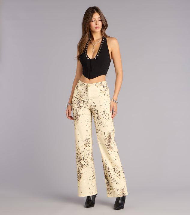 Windsor Spotted Muse Leopard Wide-Leg Jeans - Image 2