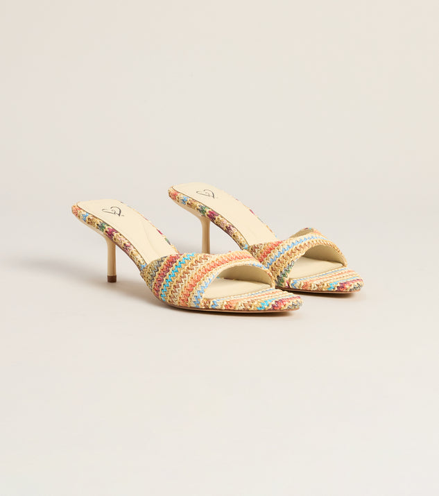 Windsor Spritz O' Clock Kitten Striped Heels - Image 2