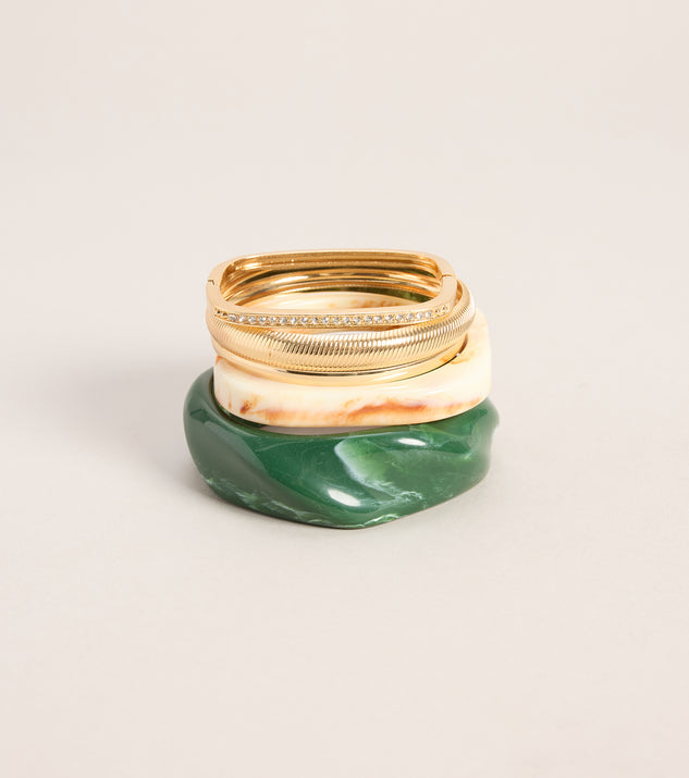 Windsor Stacked And Booked Bangle Bracelet Set - Image 2