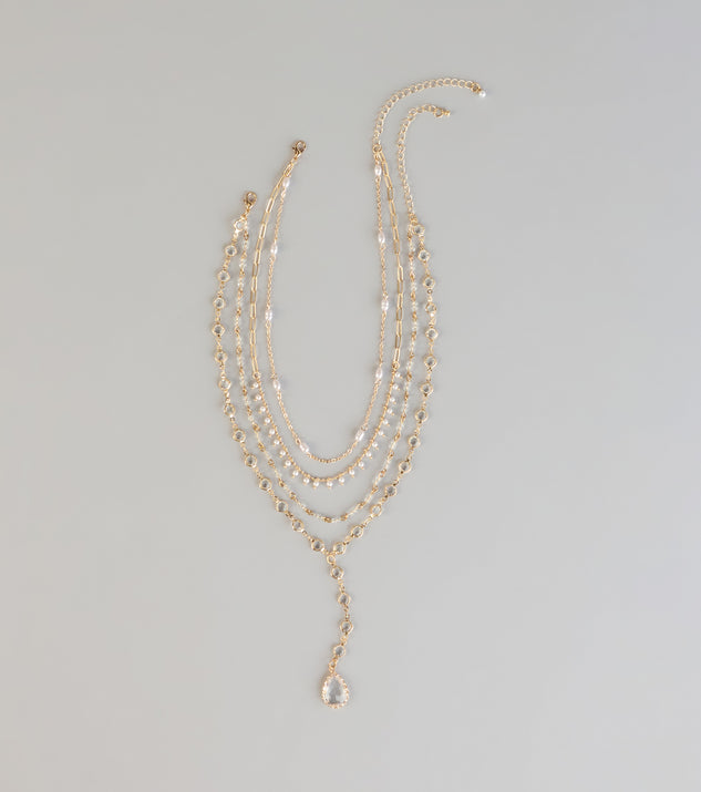 Windsor Stacked Shine Crystal Beaded Layered Necklace - Image 3