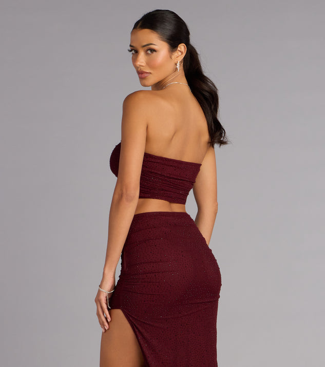 Windsor Starlet Status Rhinestone Mesh Tube Top - Image 2