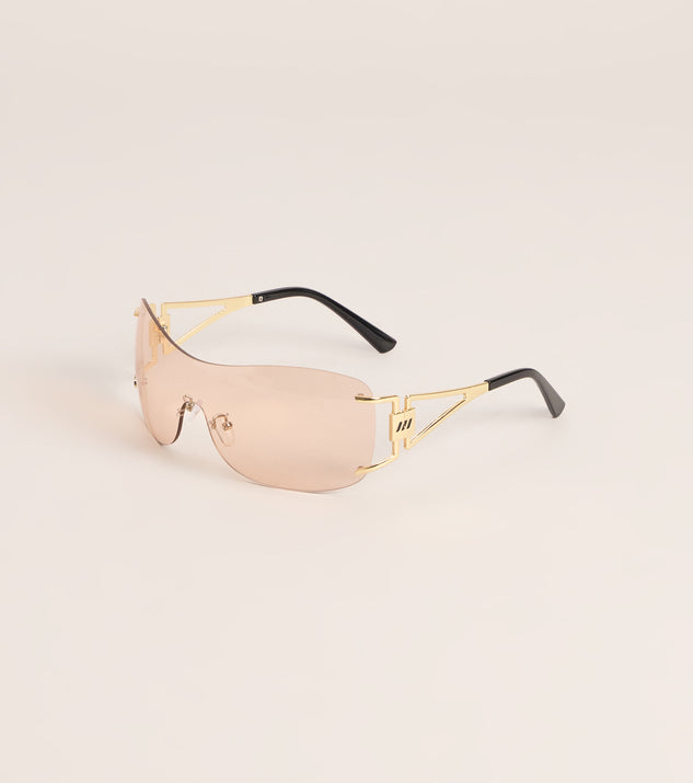 Windsor Statement Maker Shield Sunglasses - Image 3