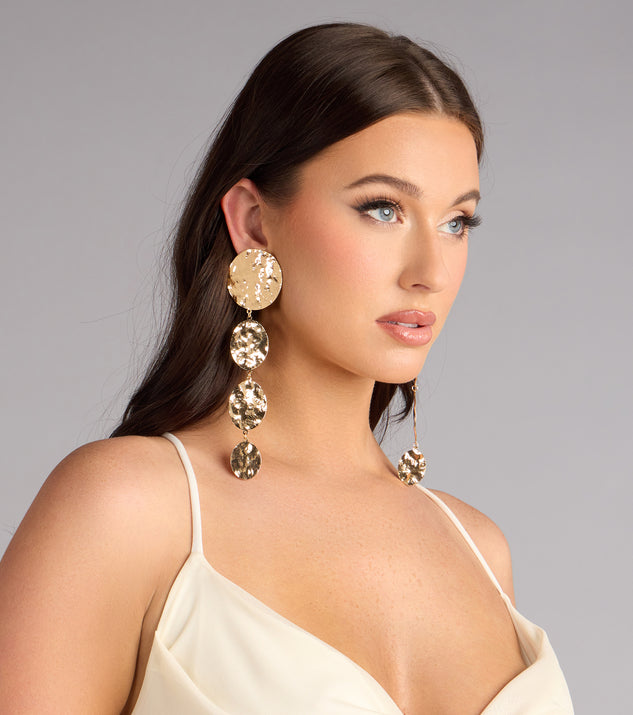 Windsor Statement Shine Circle Earrings - Image 2