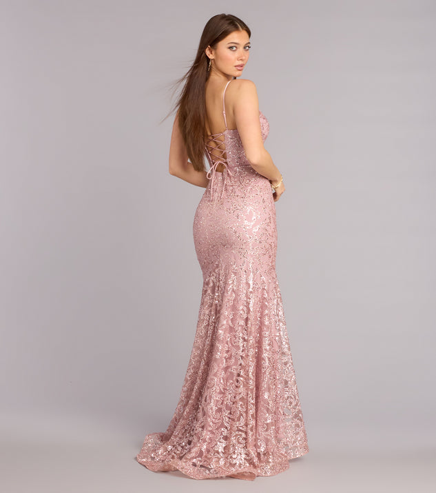 Windsor Stephanie Glitter Lace-Up Ball Gown - Image 2