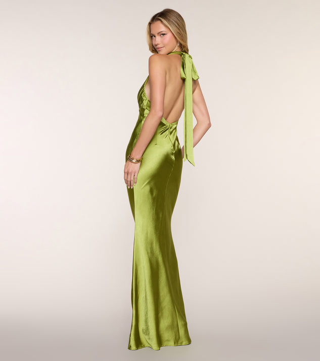 Windsor Stephanie Satin Open Back Formal Dress - Image 2