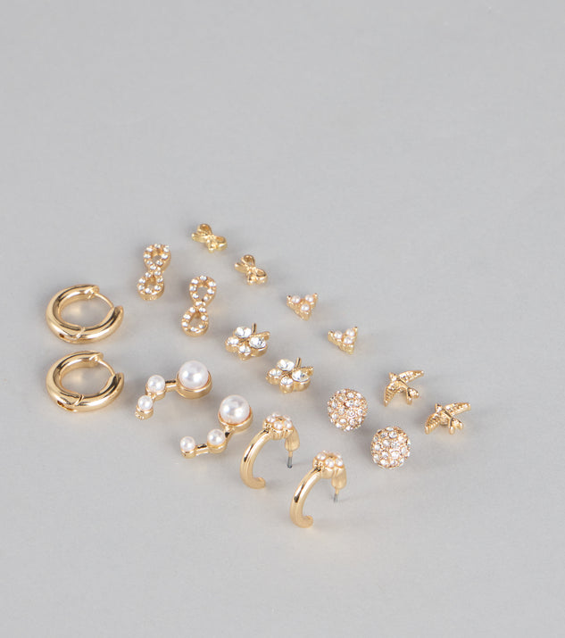 Windsor Style It Up Stud And Hoop Earrings Set - Image 3