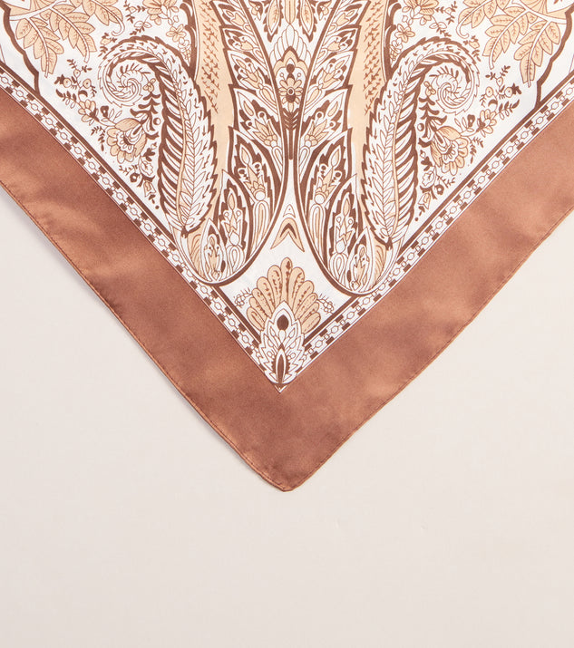 Windsor Styled On Repeat Paisley Satin Scarf - Image 2