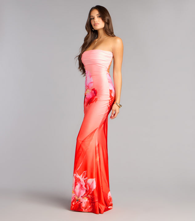 Windsor Summer Tropical Strappy Formal Dress - Image 3