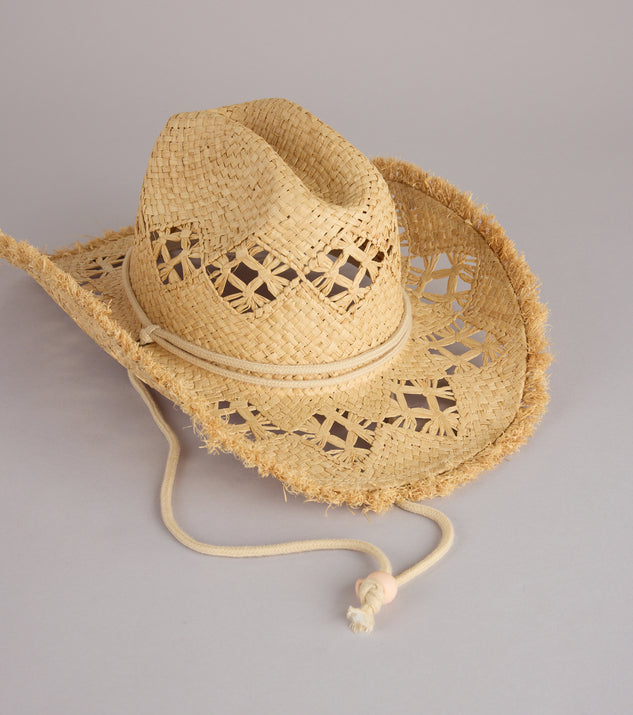 Windsor Sunlit Fringe Straw Cowboy Hat - Image 3