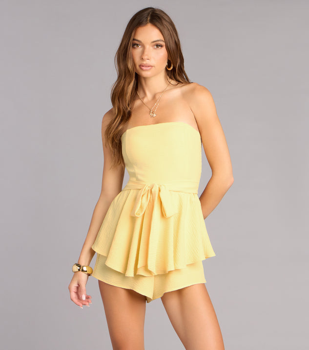 Windsor Sunlit Sweetheart Lace Back Romper - Image 3